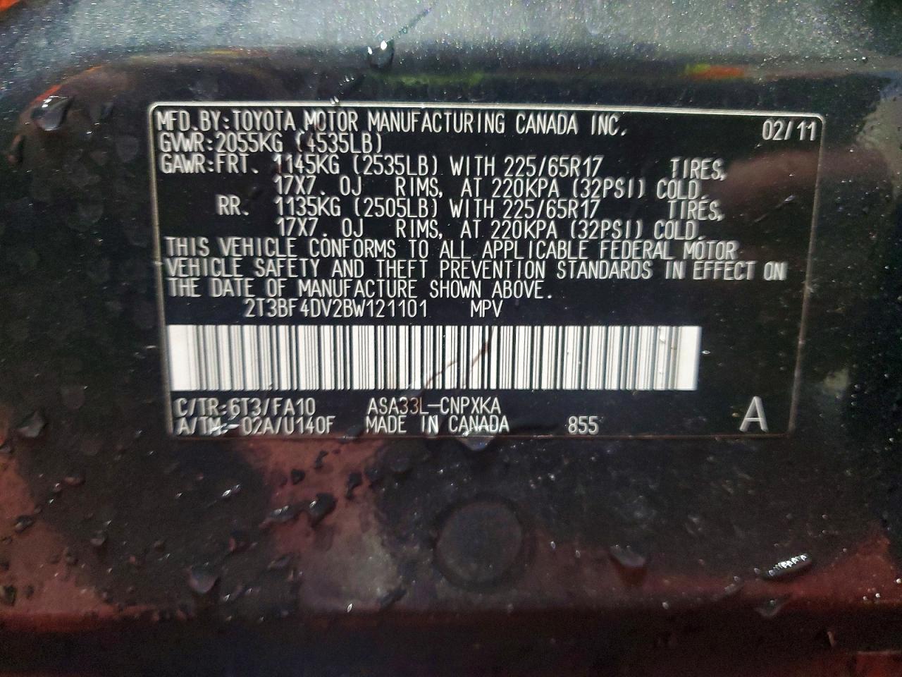 2011 TOYOTA RAV4 photo 13