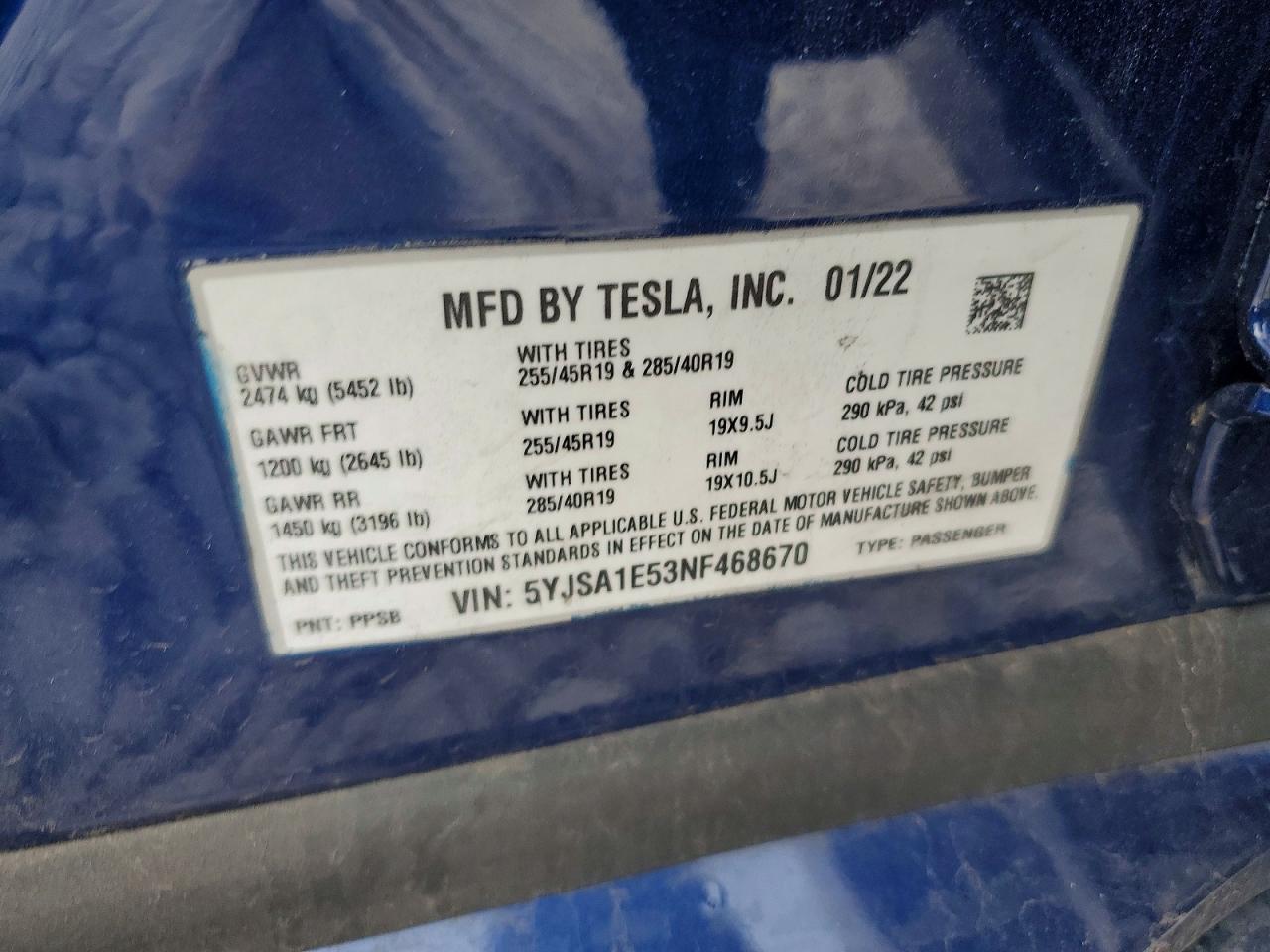 2022 TESLA MODEL S photo 12