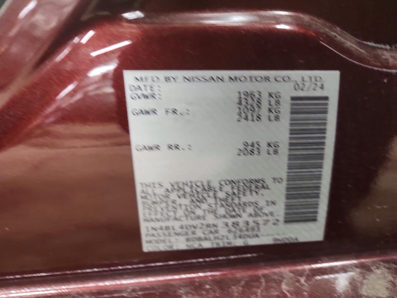 2024 NISSAN ALTIMA SV photo 12