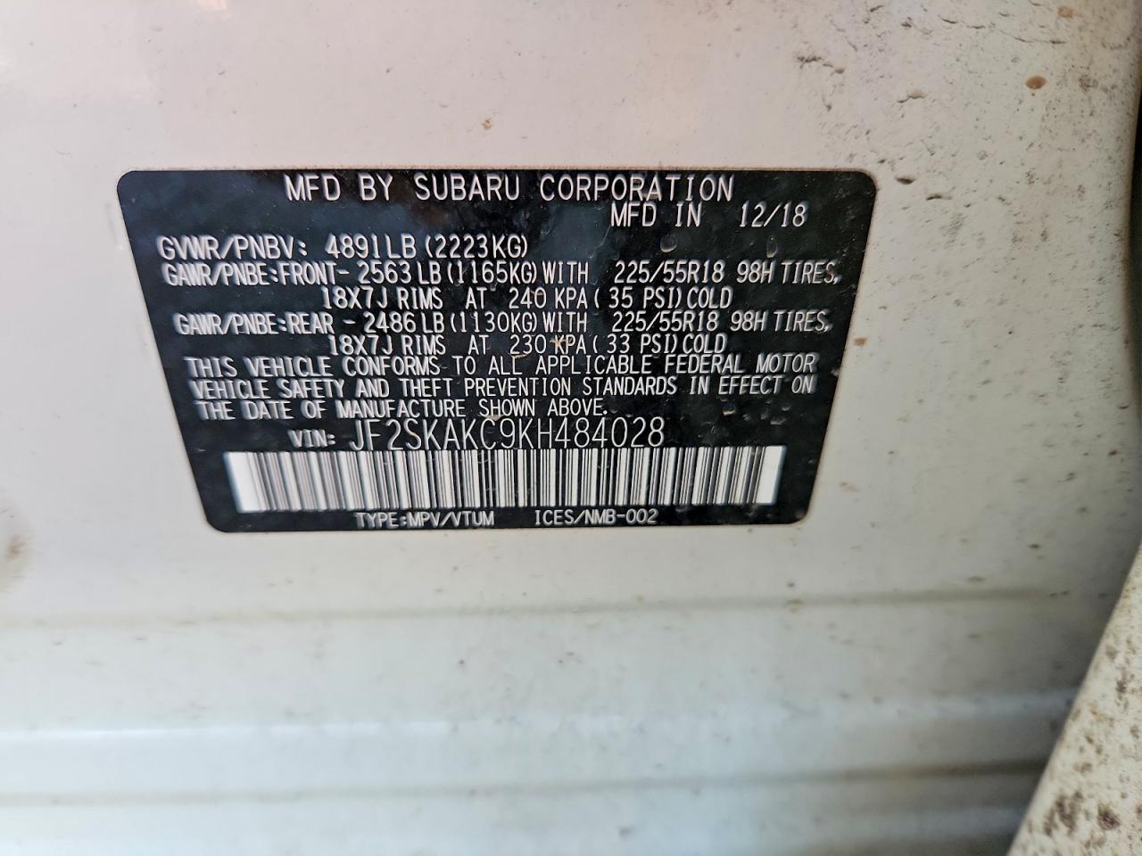 2019 SUBARU FORESTER SPORT photo 13