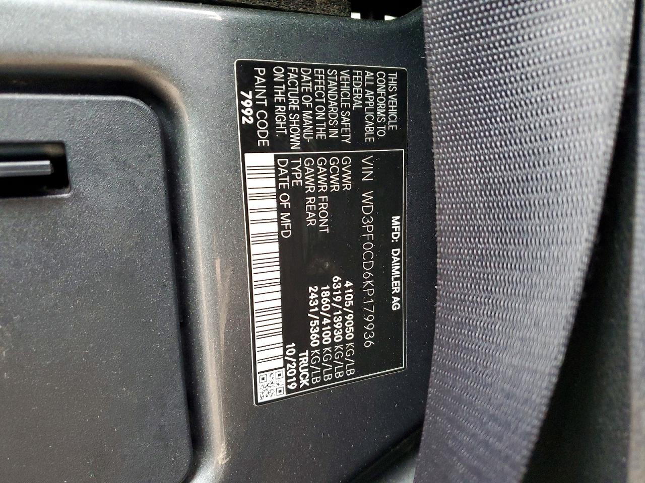 2019 MERCEDES-BENZ SPRINTER 2500/3500 photo 12