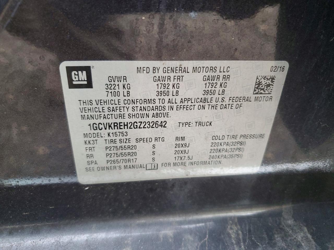 2016 CHEVROLET SILVERADO K1500 LT photo 12