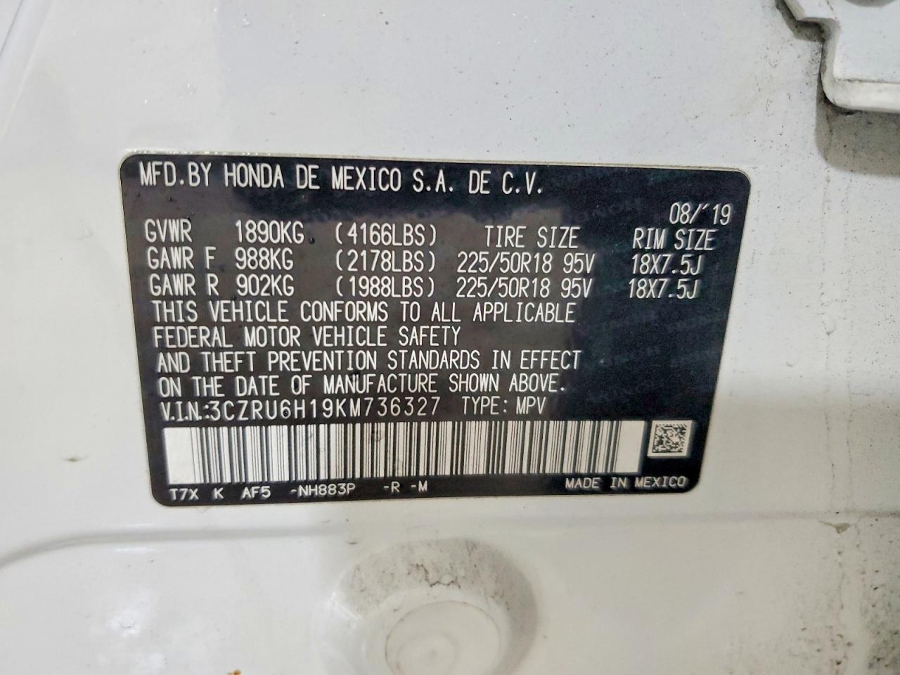 2019 HONDA HR-V SPORT photo 14