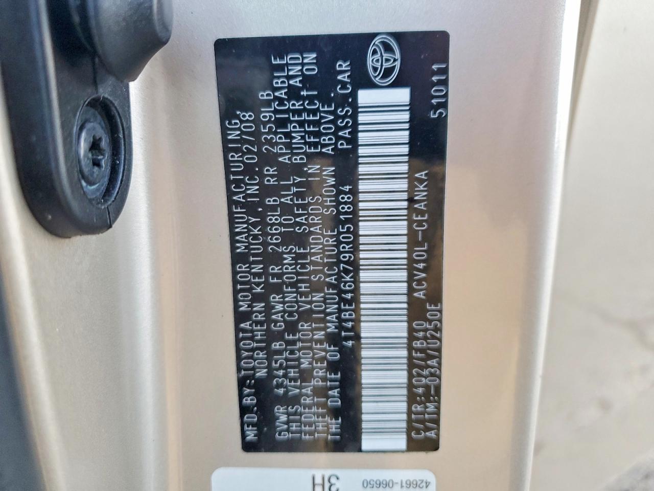 2009 TOYOTA CAMRY BASE photo 13