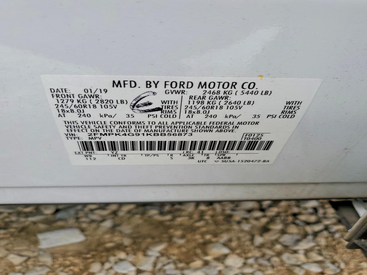 2019 FORD EDGE SE photo 37