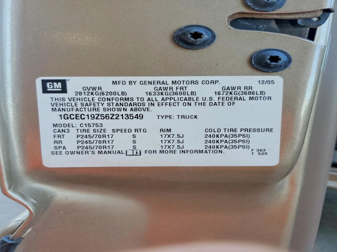 2006 CHEVROLET SILVERADO C1500 photo 23
