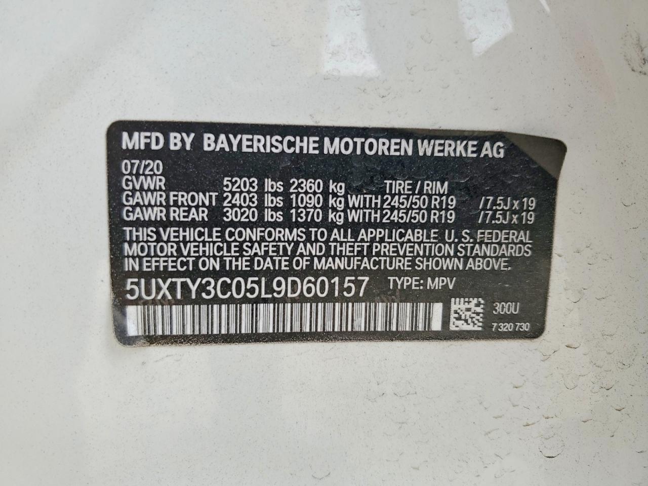 2020 BMW X3 SDRIVE30I photo 13