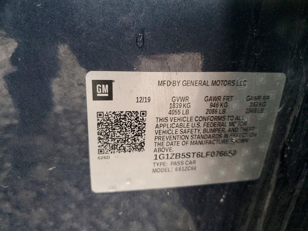 2020 CHEVROLET MALIBU LS photo 12