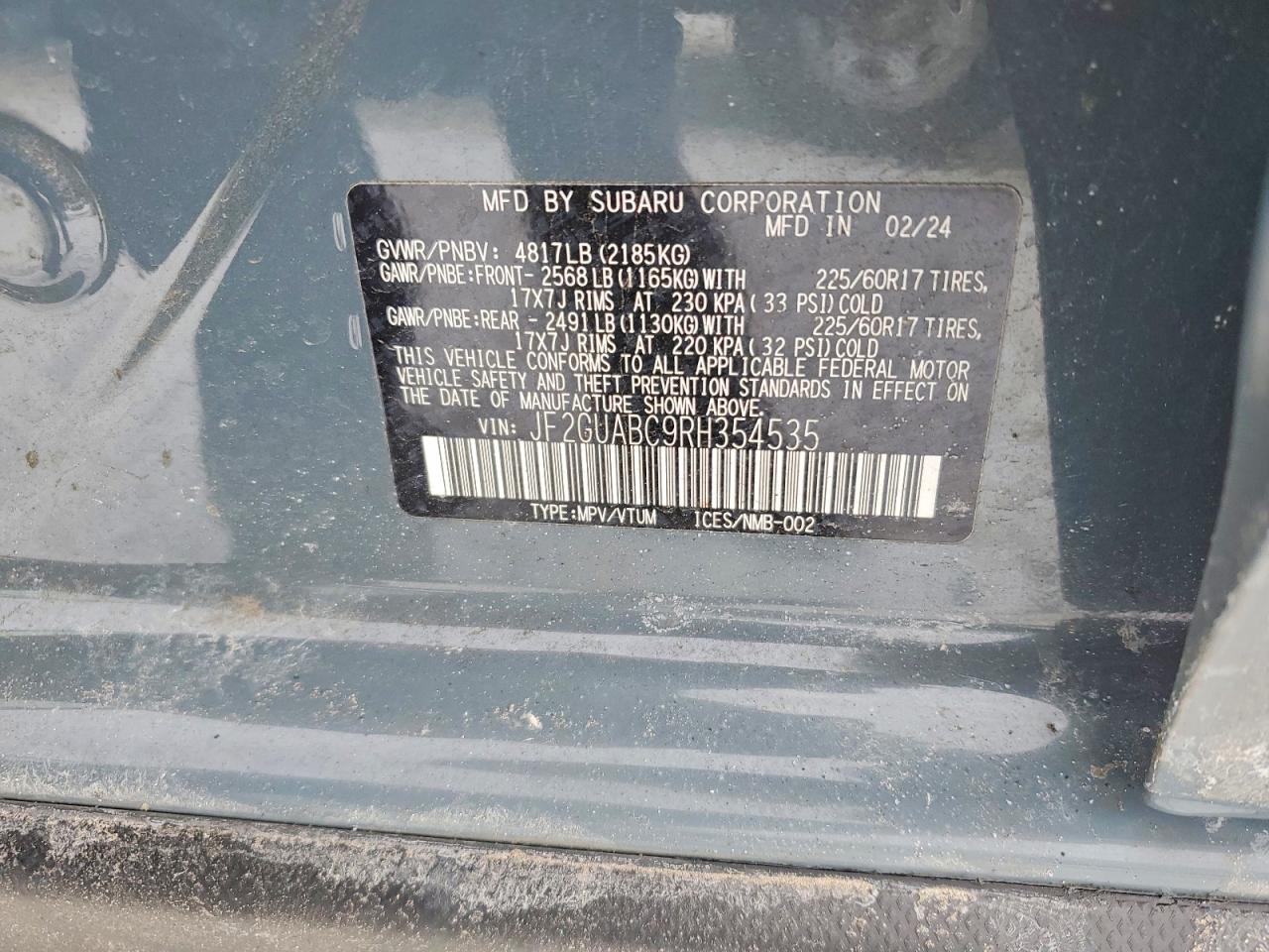 2024 SUBARU CROSSTREK photo 13