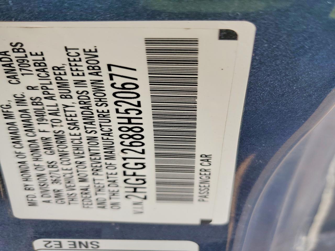 2008 HONDA CIVIC LX photo 13