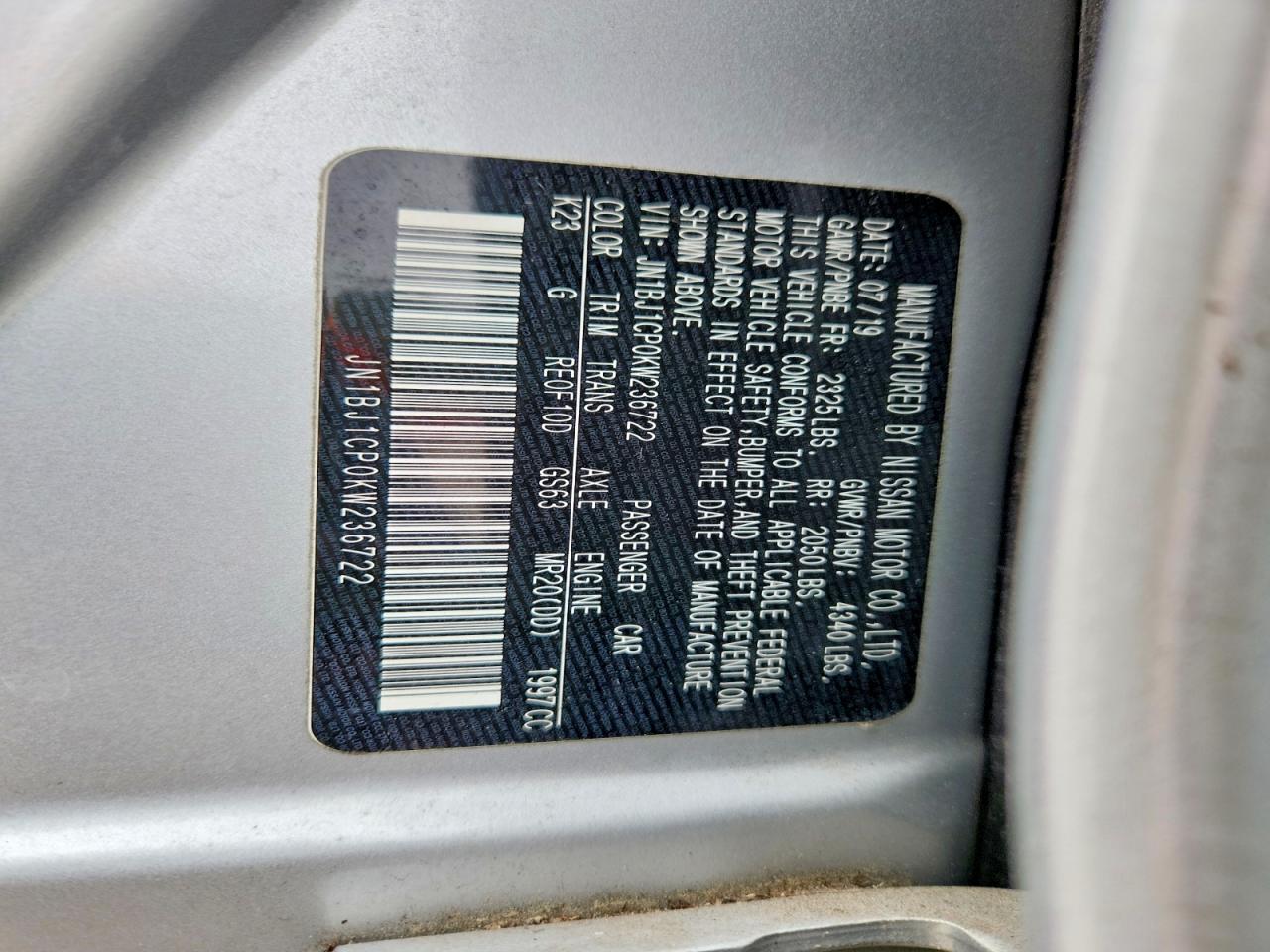 2019 NISSAN ROGUE SPORT S photo 12