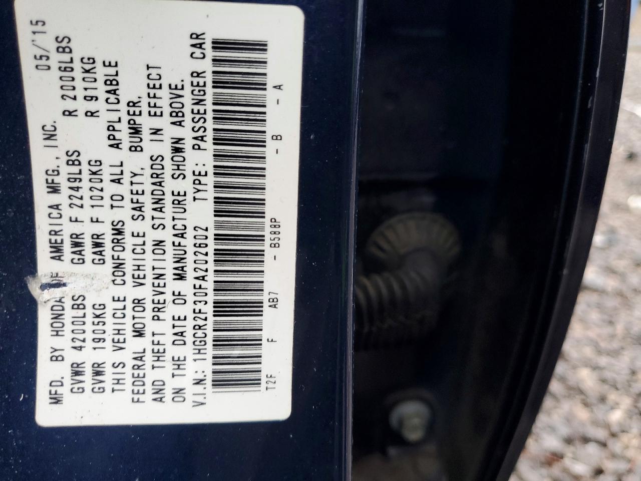 2015 HONDA ACCORD LX photo 12
