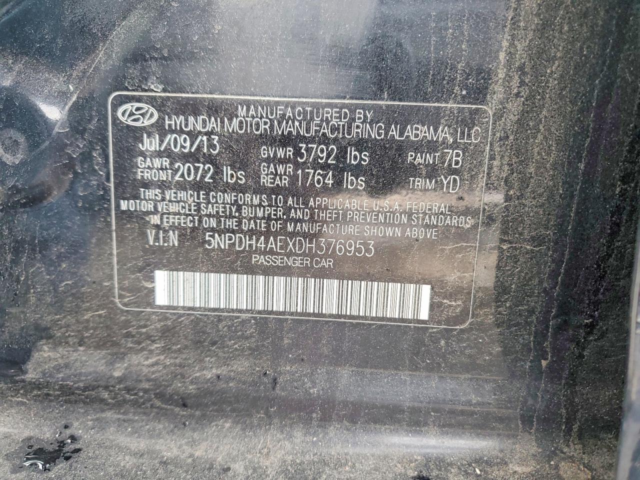 2013 HYUNDAI ELANTRA GLS photo 12