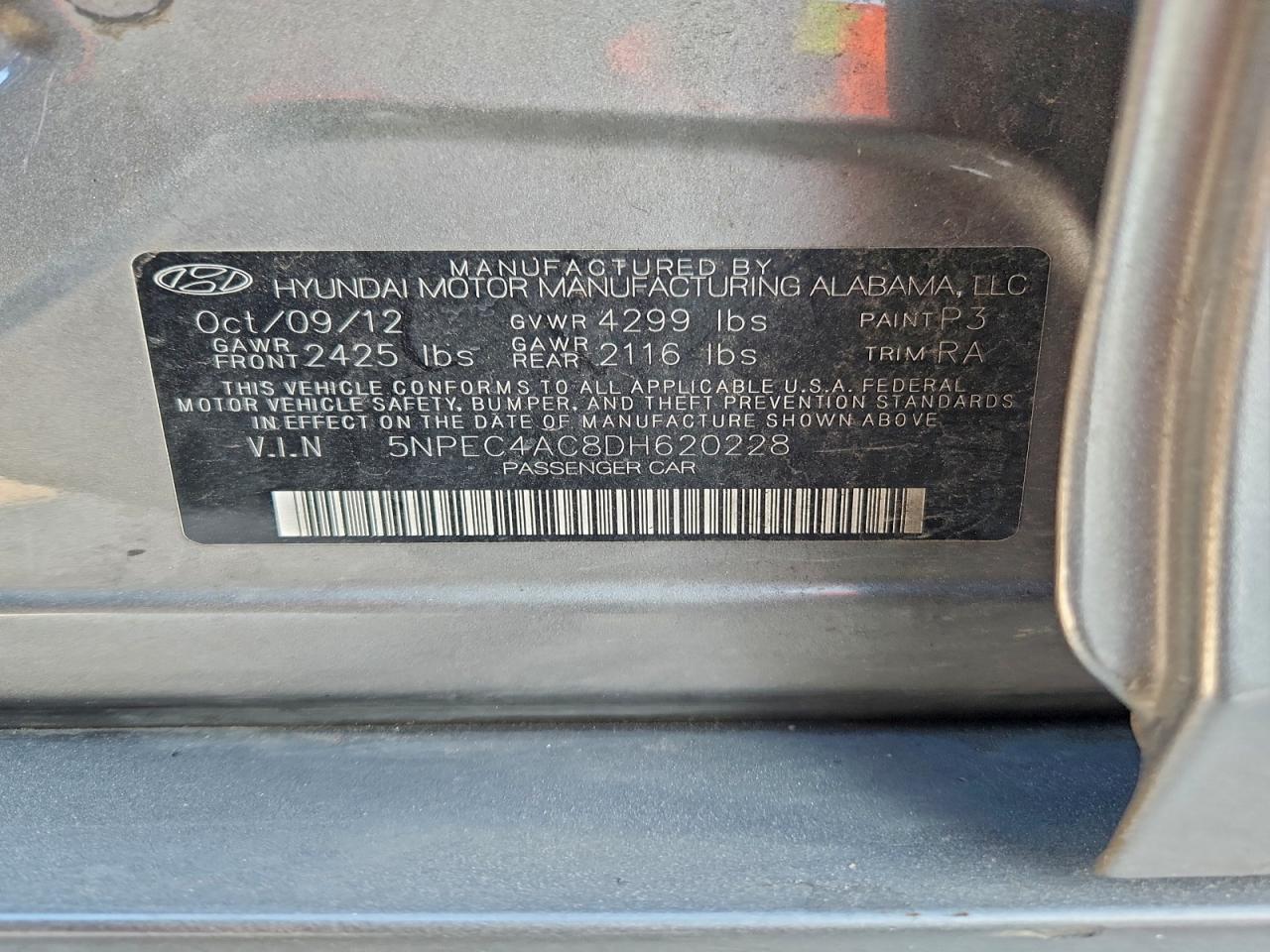 2013 HYUNDAI SONATA SE photo 12