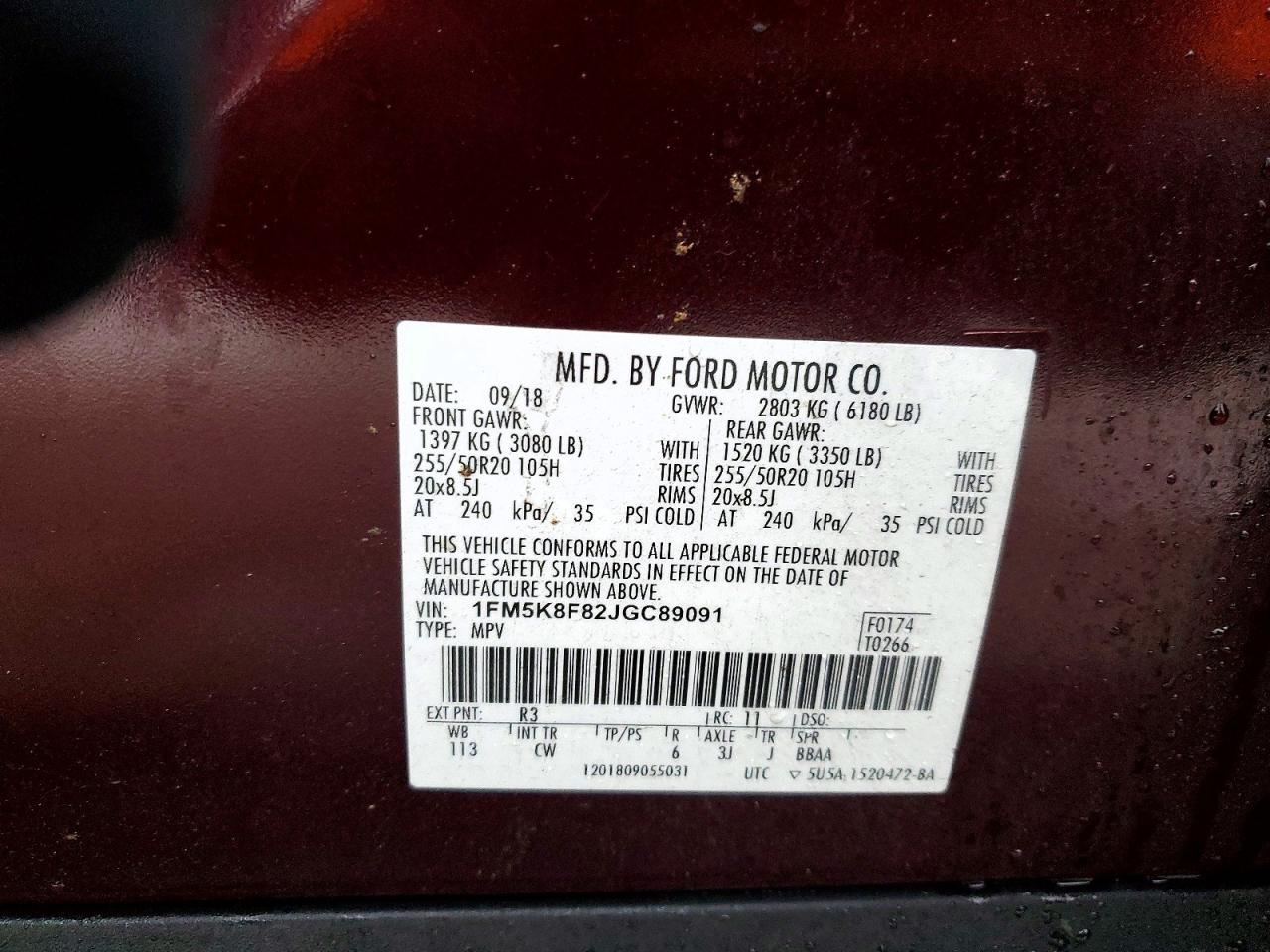 2018 FORD EXPLORER LIMITED photo 25