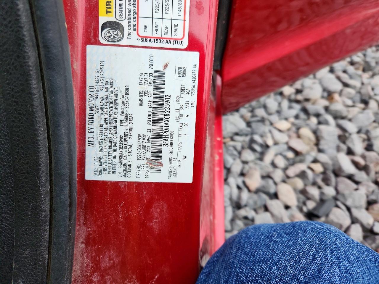2012 FORD FUSION SE photo 12