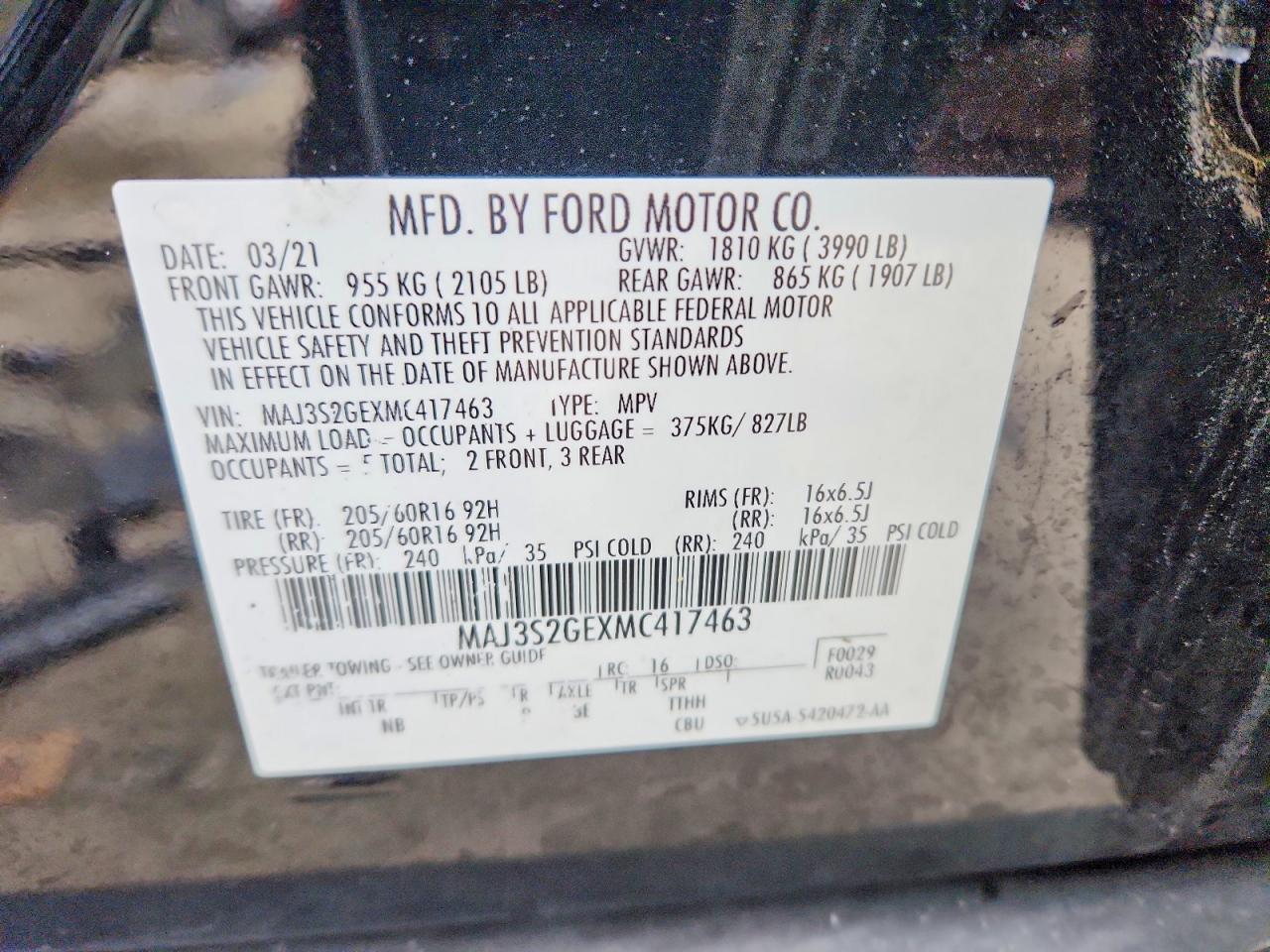 2021 FORD ECOSPORT SE photo 14