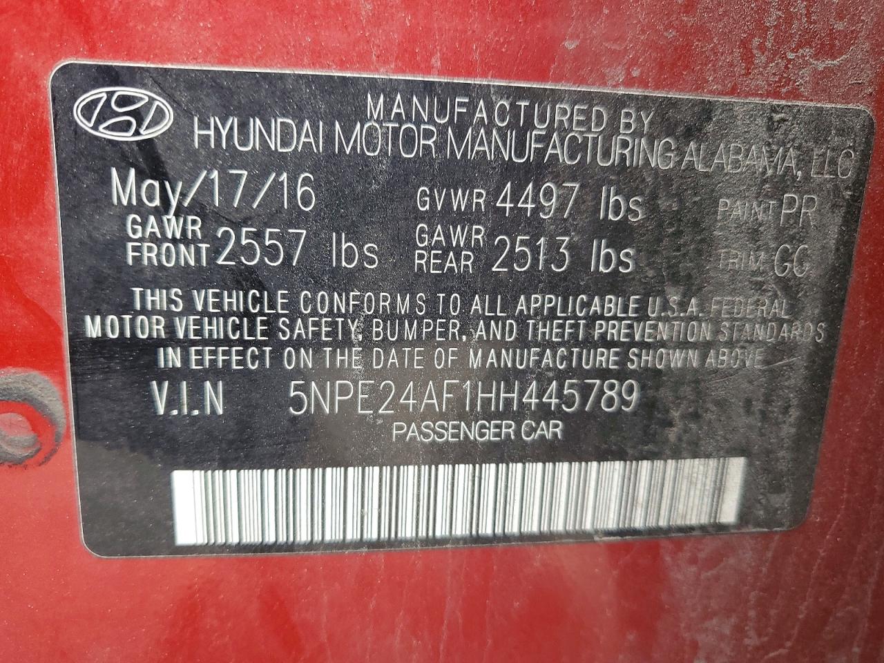 2017 HYUNDAI SONATA SE photo 12