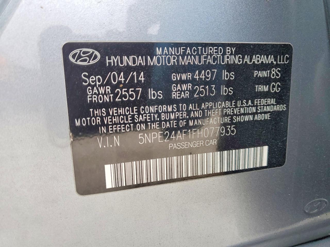 2015 HYUNDAI SONATA SE photo 13