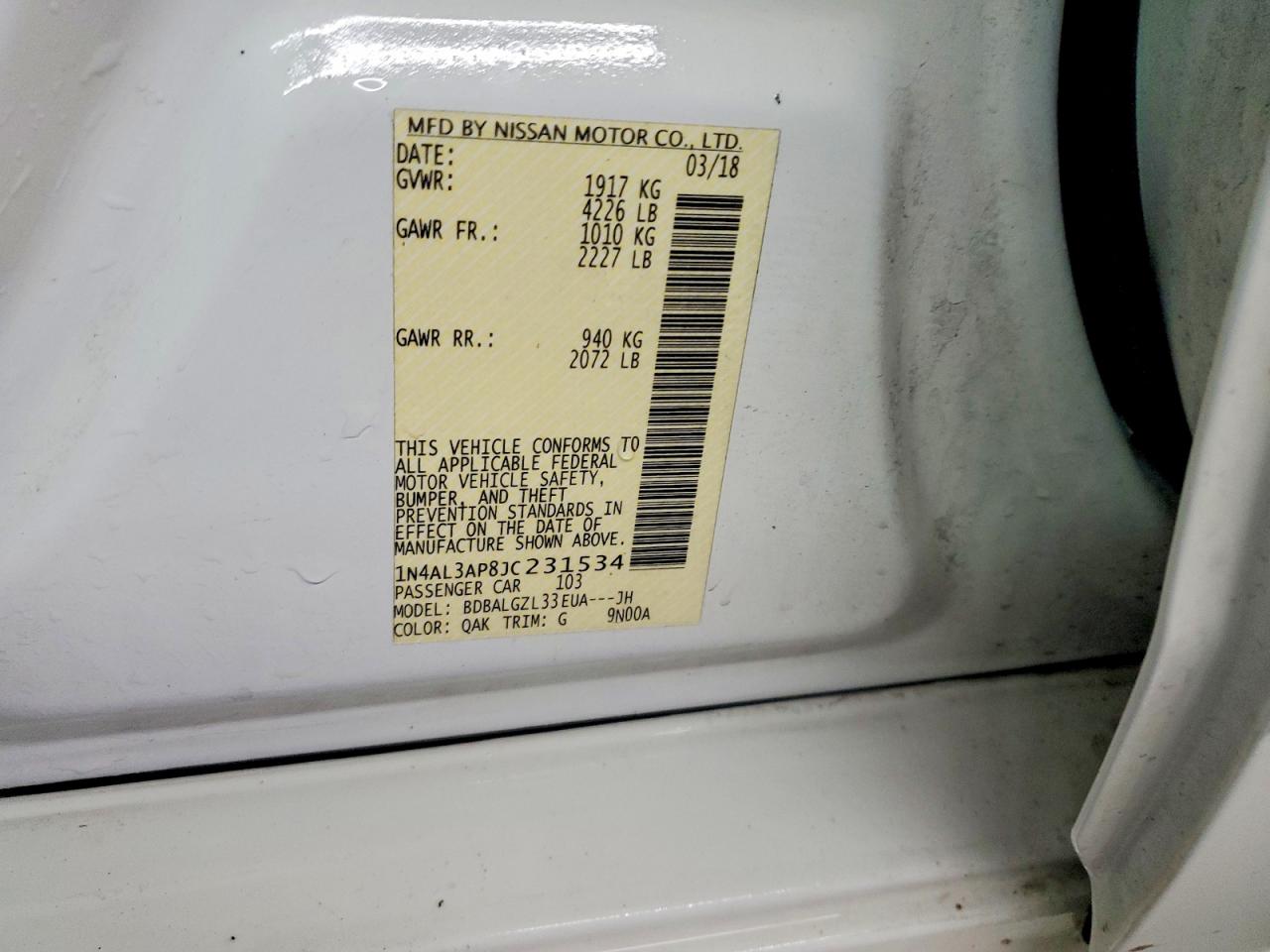 2018 NISSAN ALTIMA 2.5 photo 23