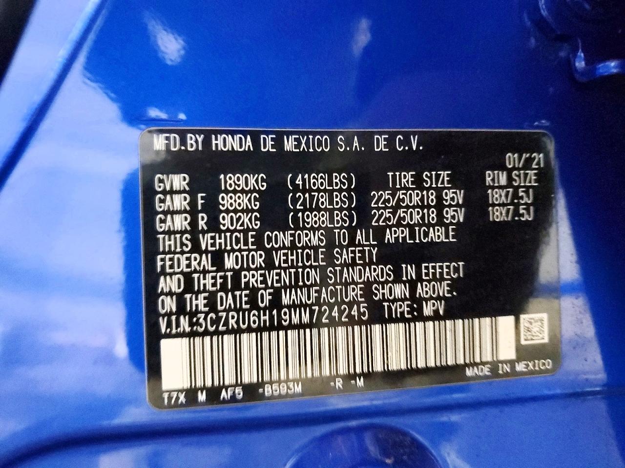 2021 HONDA HR-V SPORT photo 23