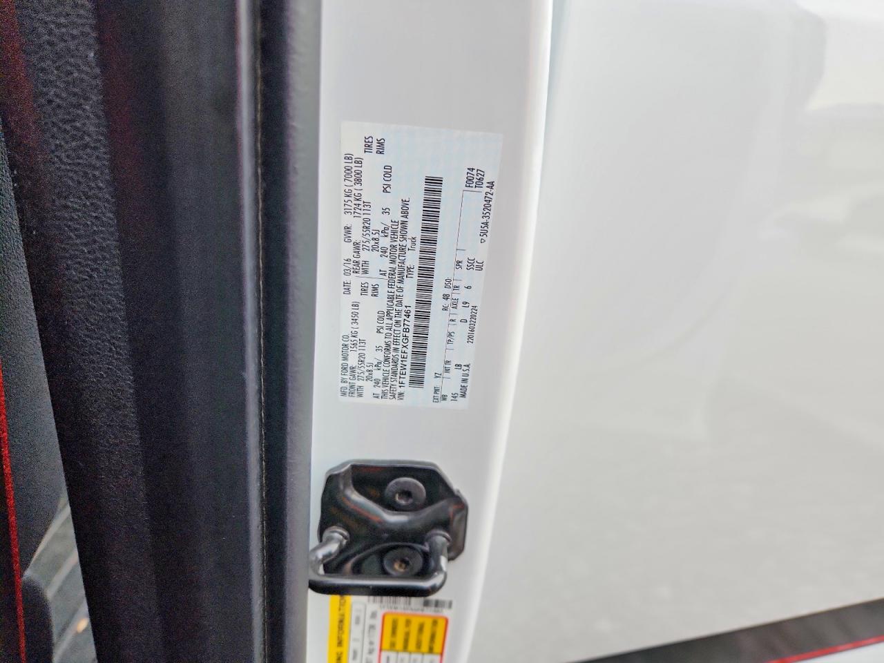 2016 FORD F150 SUPERCREW photo 13