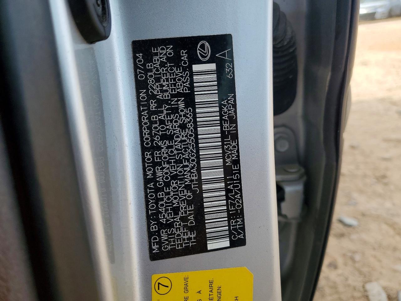 2005 LEXUS ES 330 photo 13