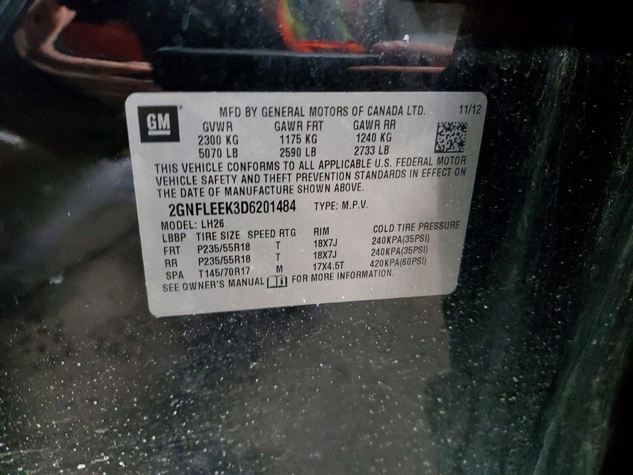2013 CHEVROLET EQUINOX LT photo 23