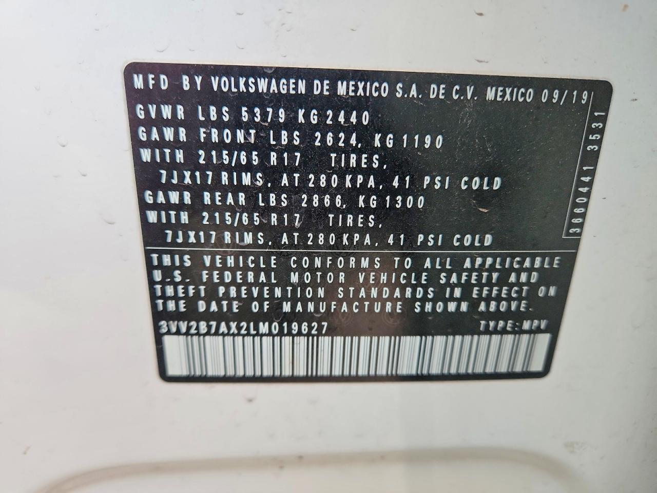 2020 VOLKSWAGEN TIGUAN SE photo 14