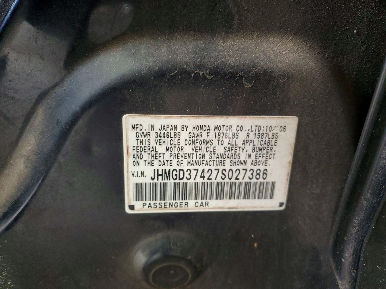 2007 HONDA FIT photo 12