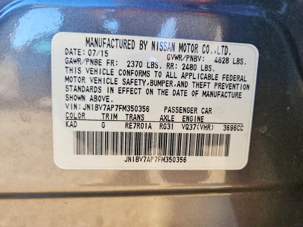 2015 INFINITI Q50 BASE photo 12