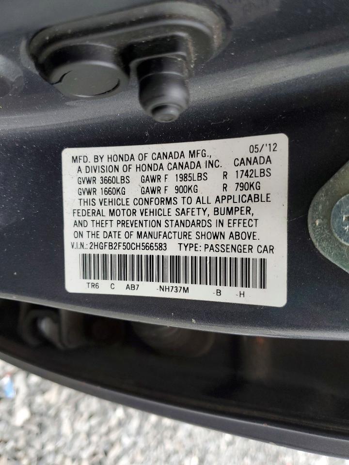 2012 HONDA CIVIC LX photo 12