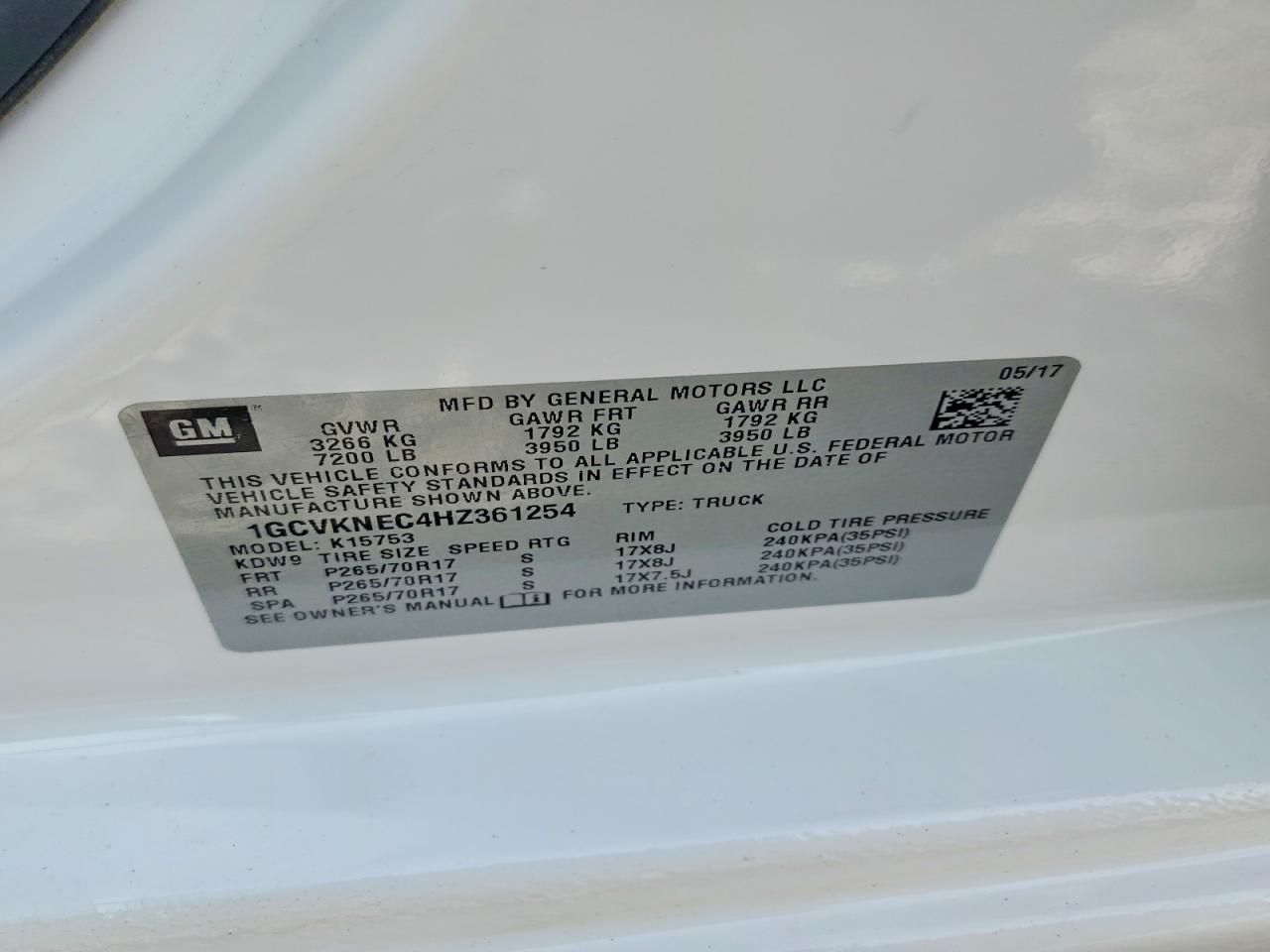2017 CHEVROLET SILVERADO K1500 photo 12