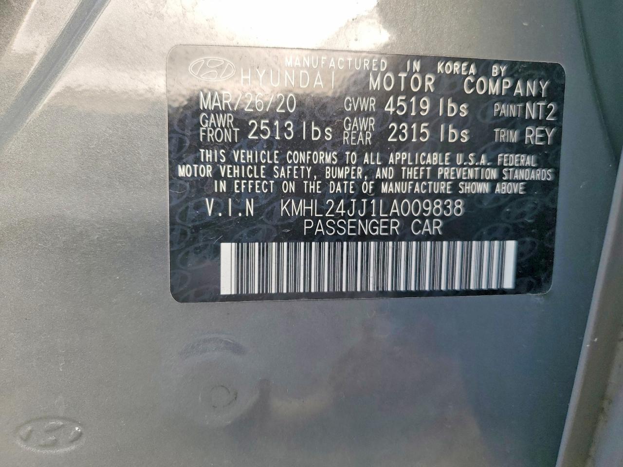 2020 HYUNDAI SONATA HYBRID photo 12