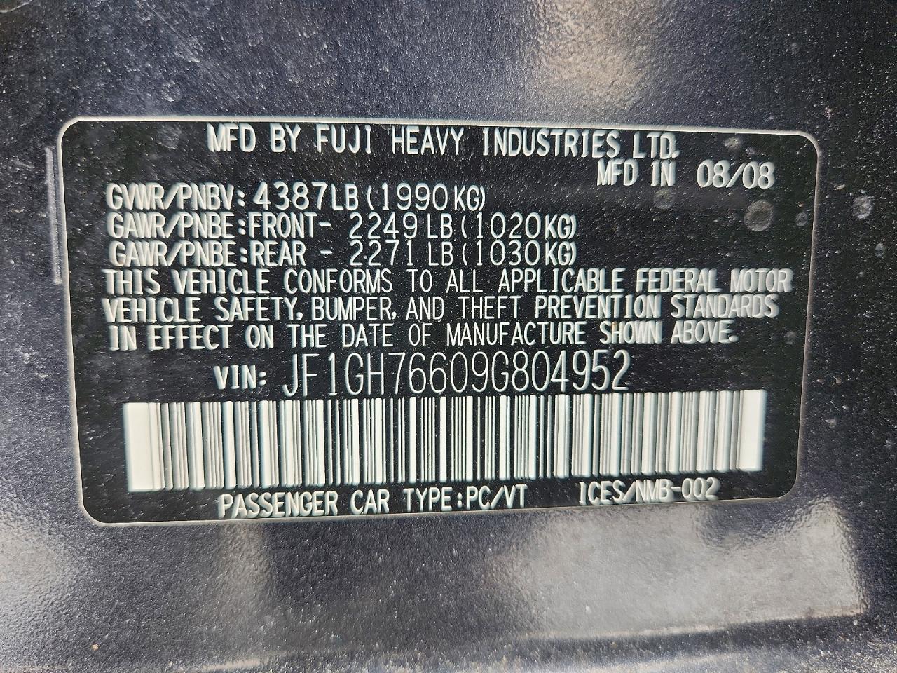 2009 SUBARU IMPREZA WRX photo 13