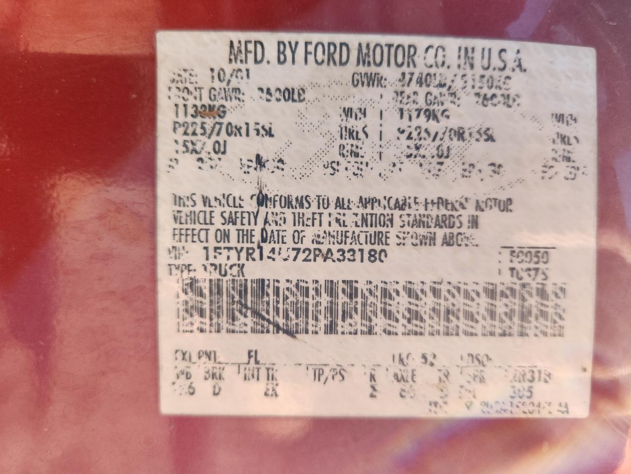 2002 FORD RANGER photo 13
