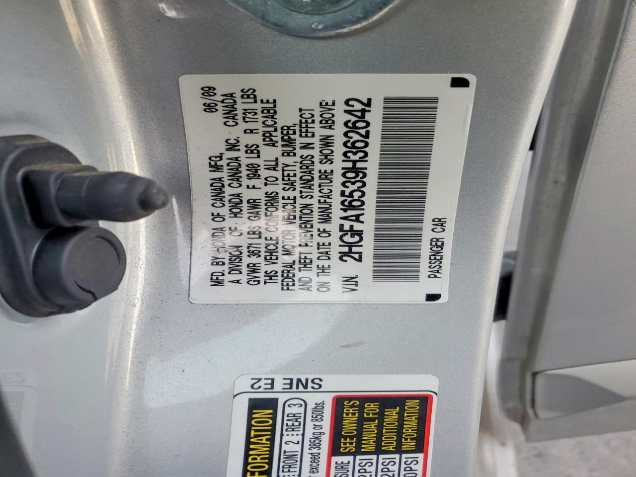 2009 HONDA CIVIC LX photo 23