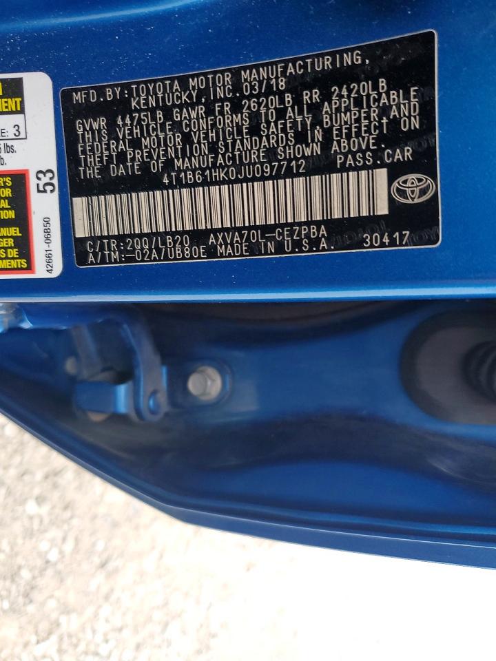 2018 TOYOTA CAMRY XSE photo 12