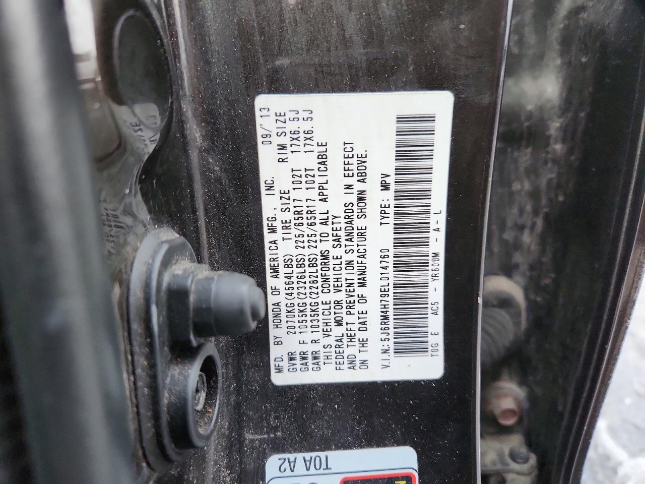 2014 HONDA CR-V EXL photo 27