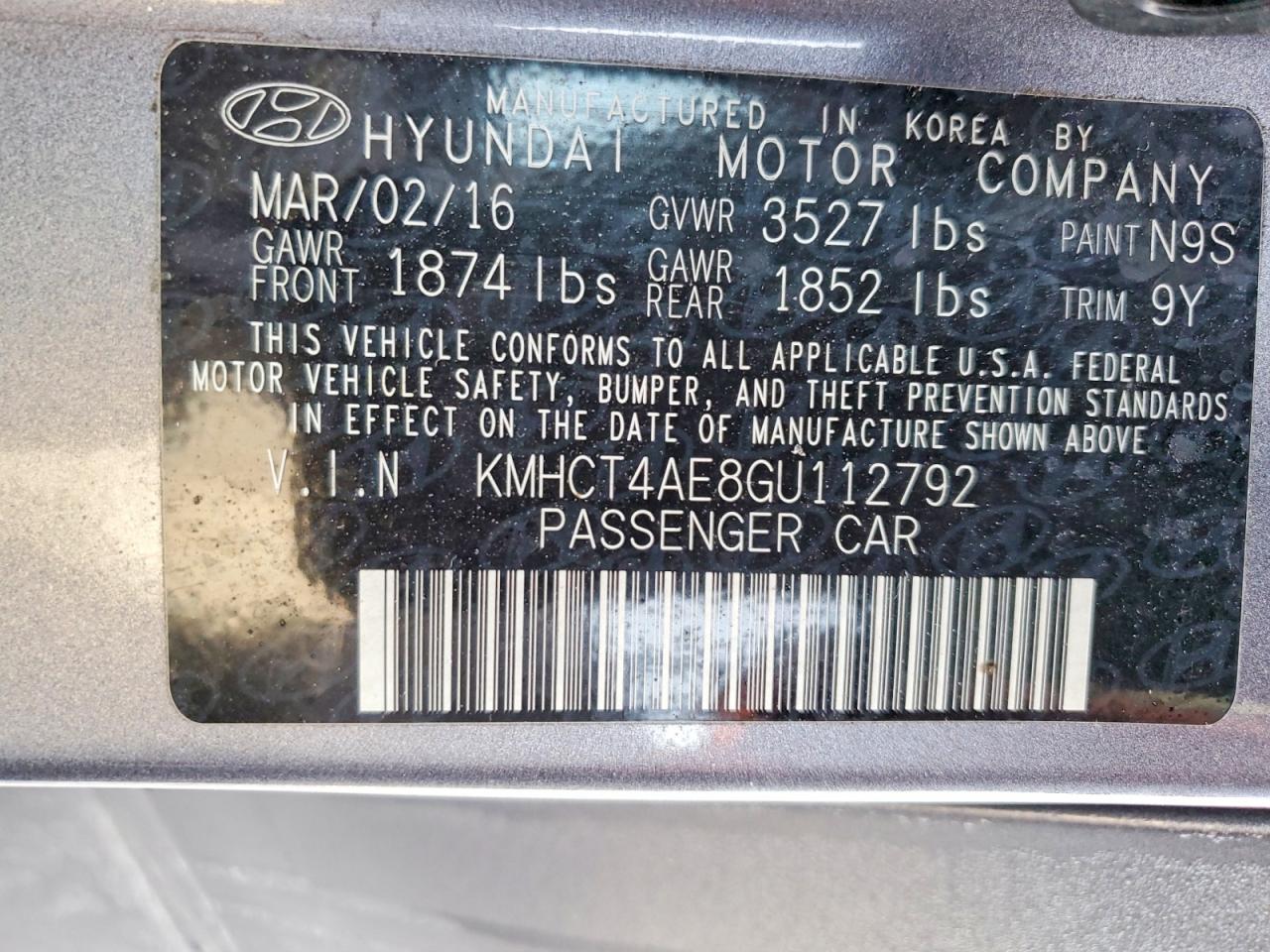 2016 HYUNDAI ACCENT SE photo 12
