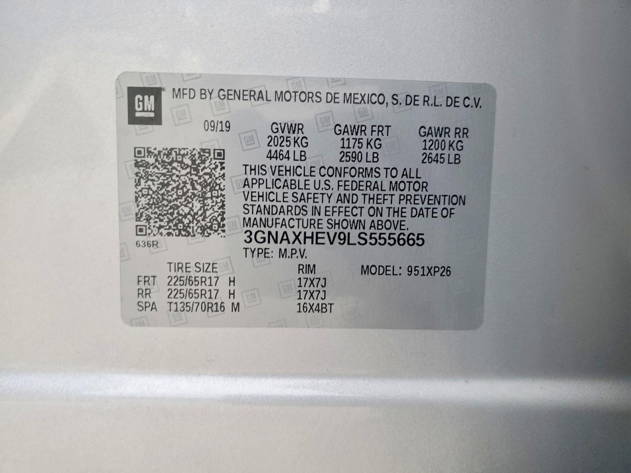 2020 CHEVROLET EQUINOX LS photo 12