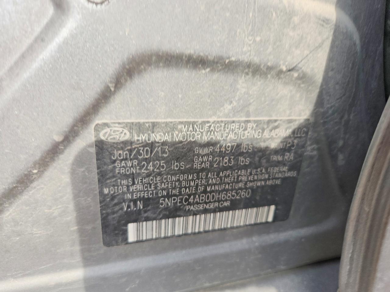 2013 HYUNDAI SONATA SE photo 12