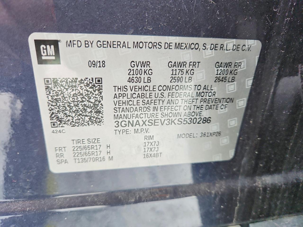 2019 CHEVROLET EQUINOX LS photo 13
