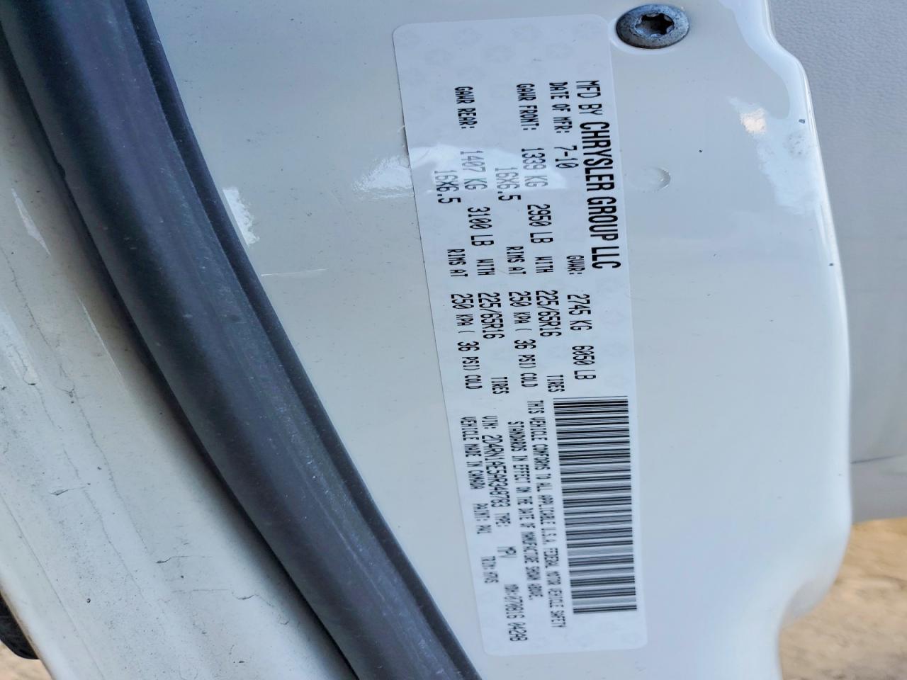 2010 DODGE GRAND CARAVAN C/V photo 13