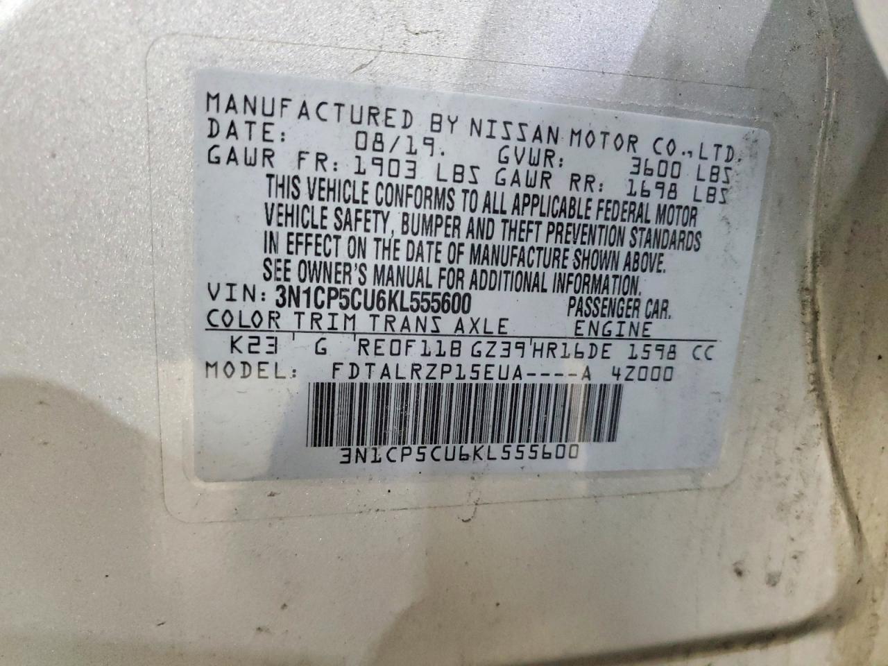 2019 NISSAN KICKS S photo 13