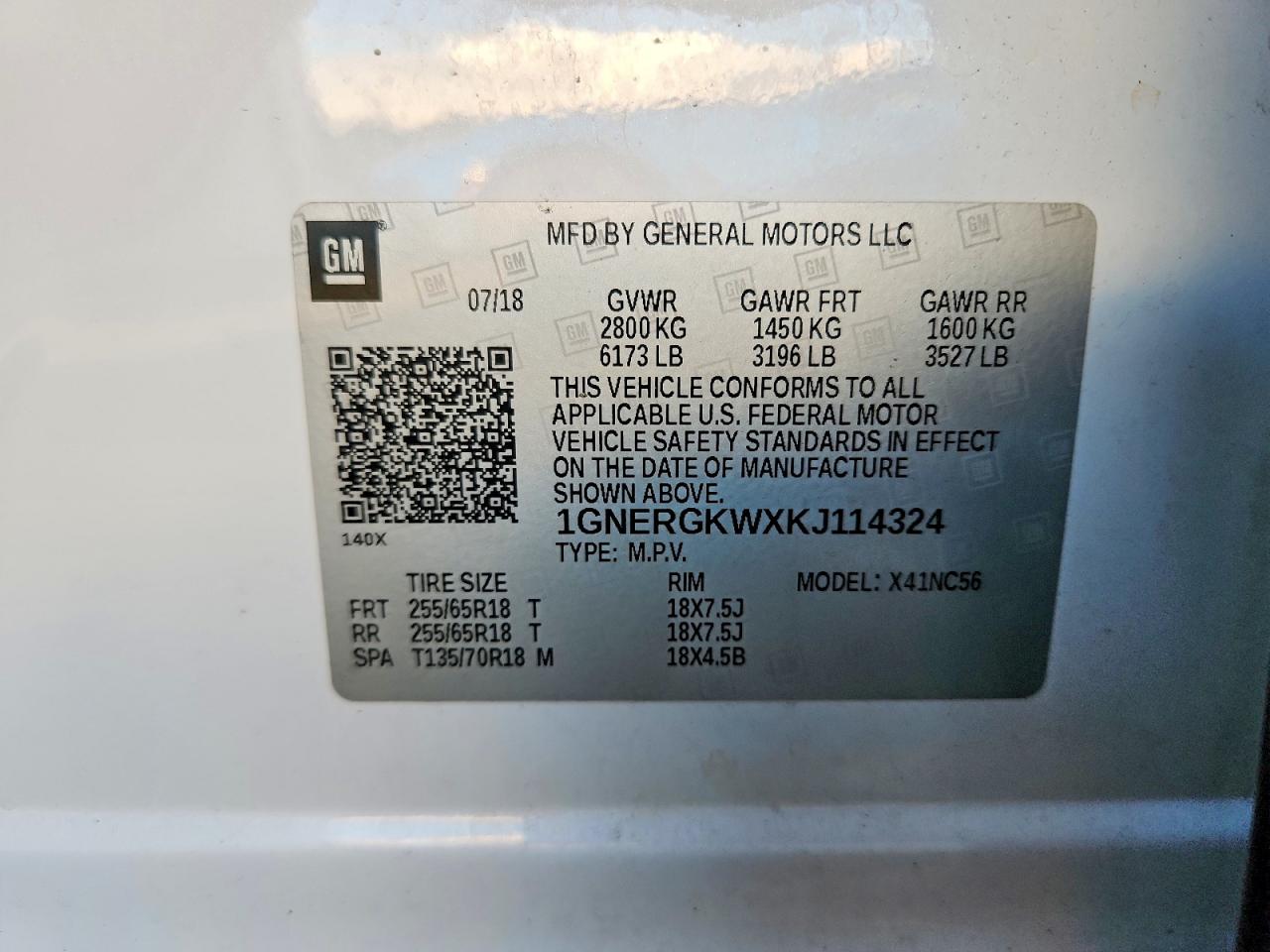 2019 CHEVROLET TRAVERSE LT photo 13