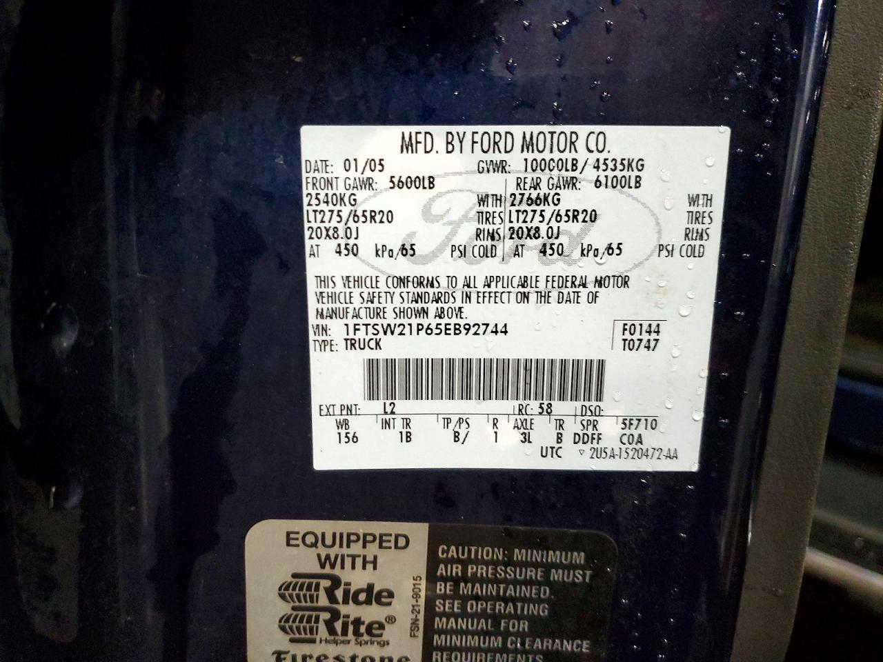 2005 FORD F250 SUPER DUTY photo 13