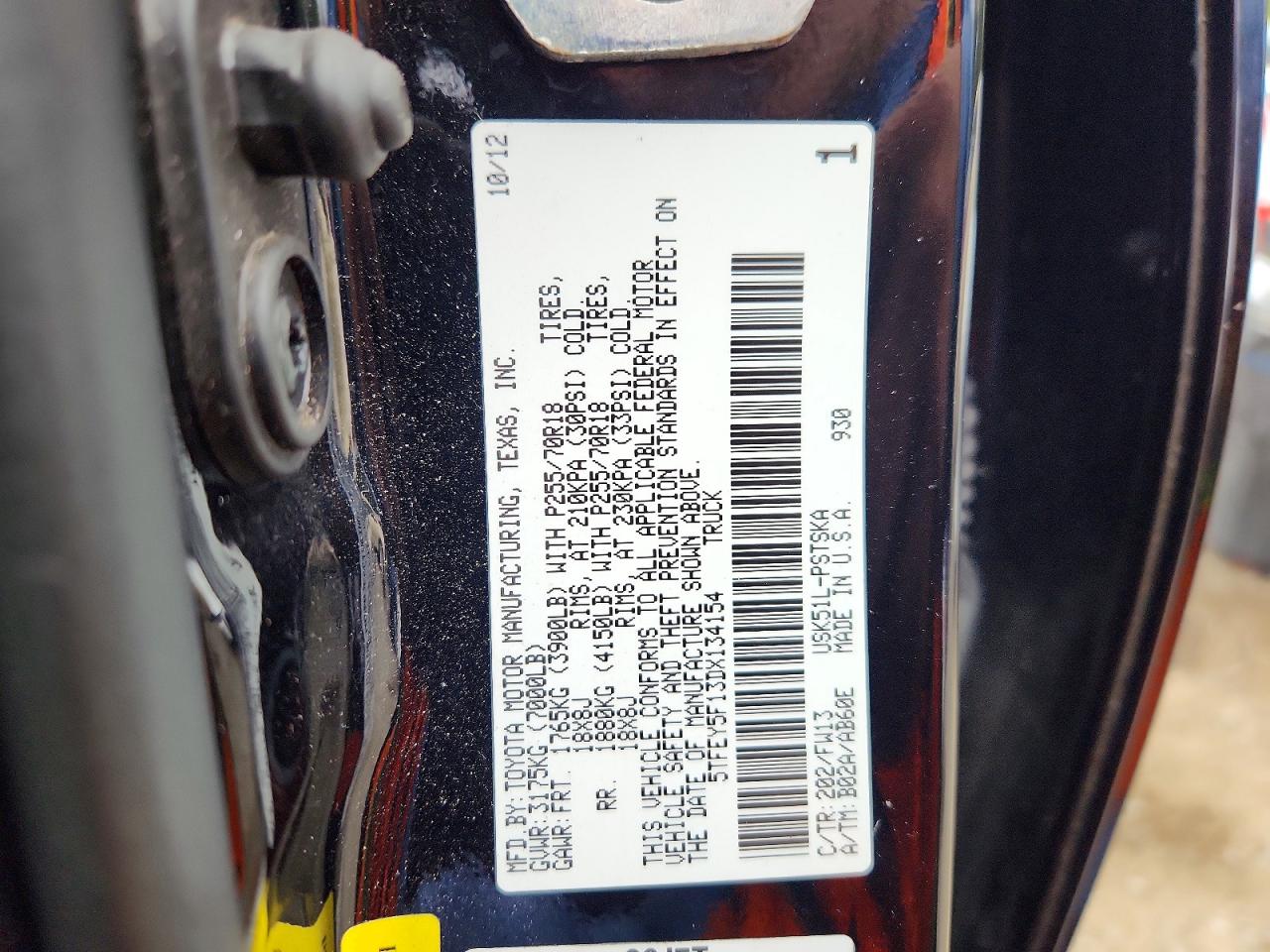 2013 TOYOTA TUNDRA CREWMAX SR5 photo 13