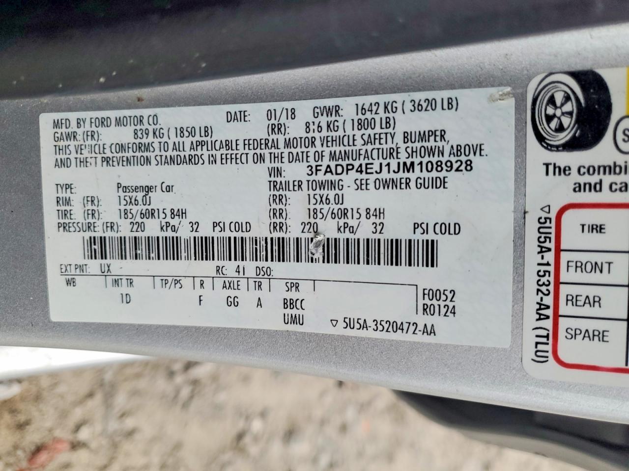 2018 FORD FIESTA SE photo 13
