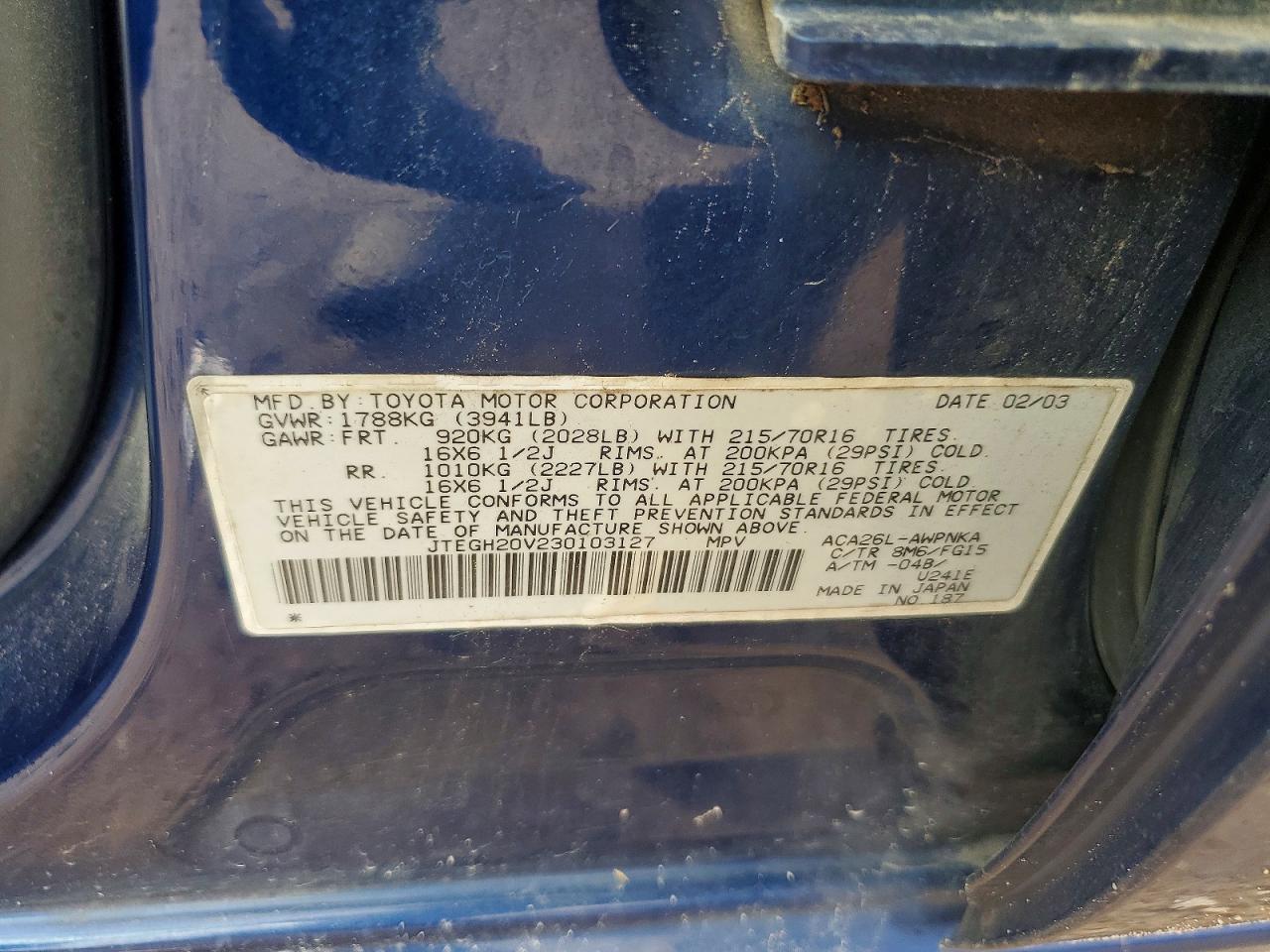 2003 TOYOTA RAV4 photo 12